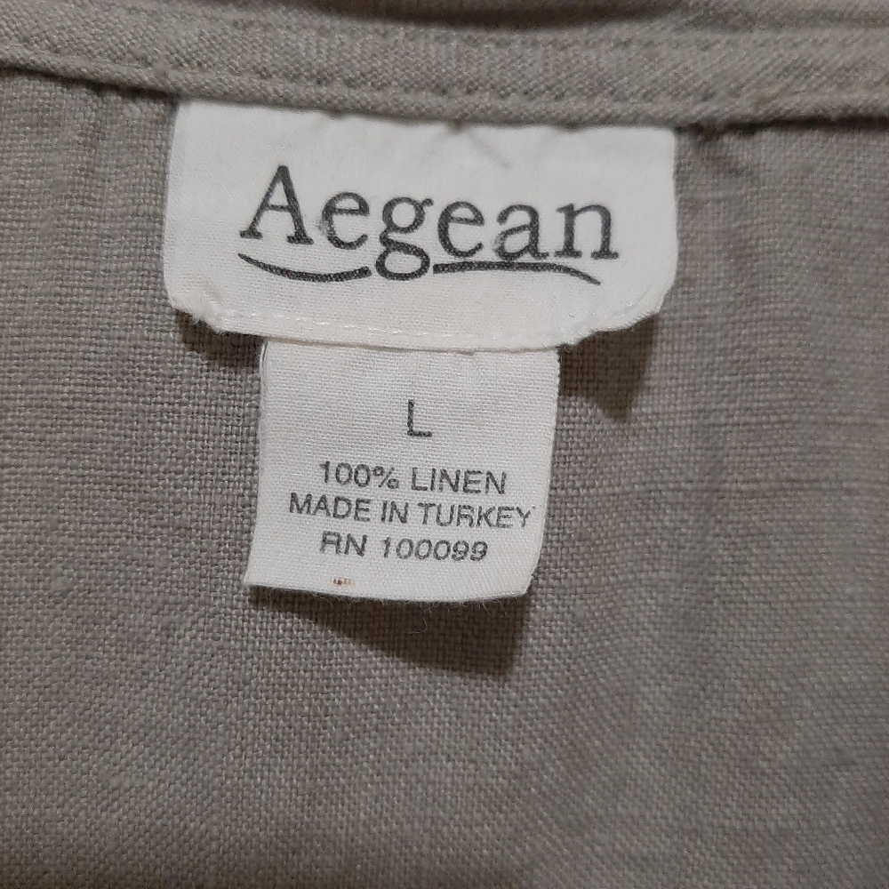 Aegean Linen Lagenlook Top Size Large - Picture 2 of 7